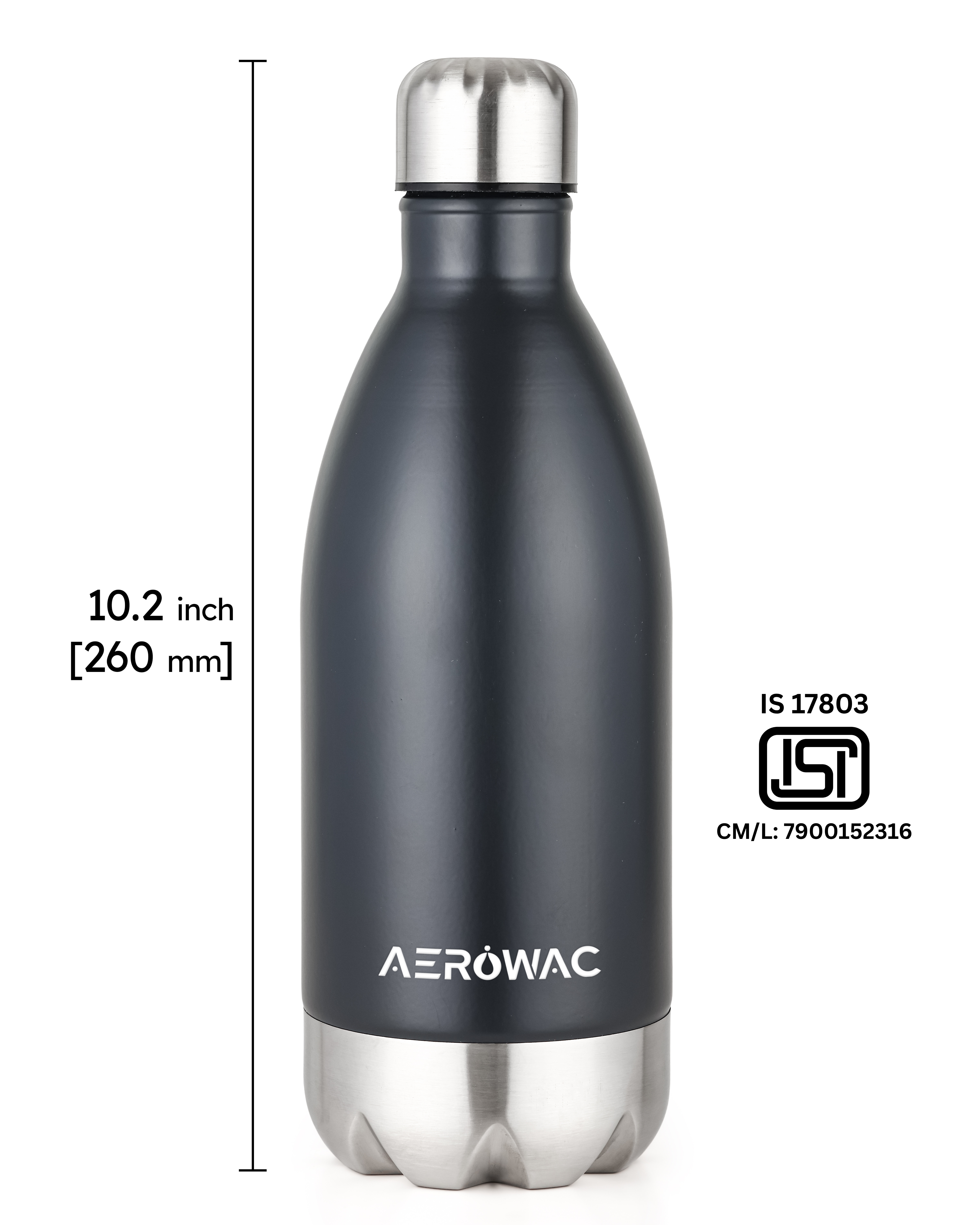 Hydro Single Wall Stainless Steel Bottle | Lightweight & Durable | BPA-Free | 1000ml
