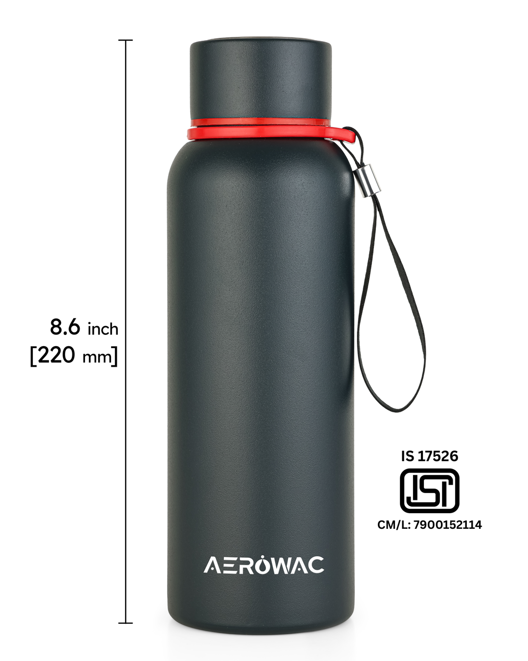 Aerowac Kaia Double Wall Insulated Stainless Steel Bottle | Wide Mouth | Hot &amp; Cold