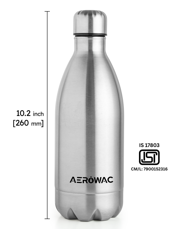 Hydro Single Wall Stainless Steel Bottle | Lightweight &amp; Durable | BPA-Free | 1000ml