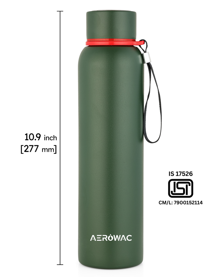 Aerowac Kaia Double Wall Insulated Stainless Steel Bottle | Wide Mouth | Hot &amp; Cold