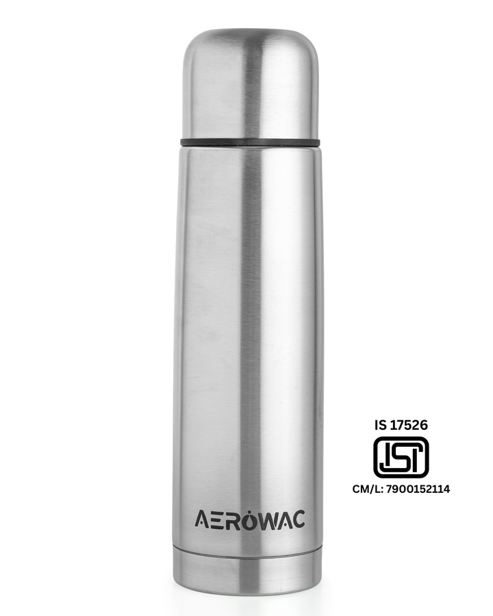 Aqua Double Wall Vacuum Insulated Stainless Steel Bottle | Hot &amp; Cold 24 Hours | Leak-Proof | BPA-Free