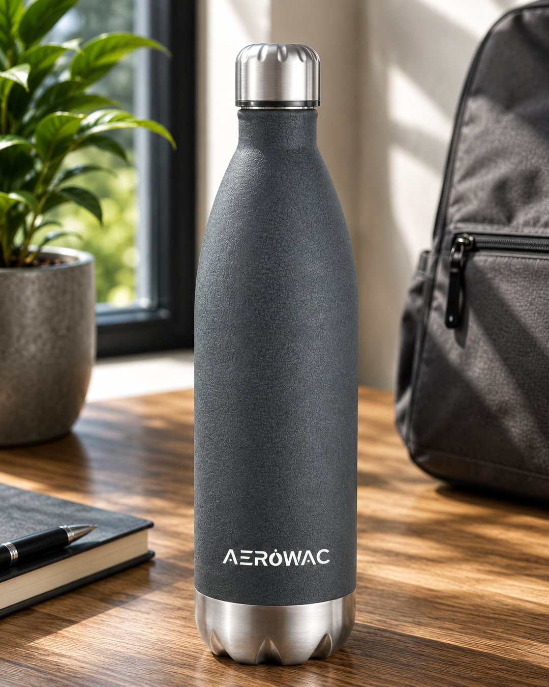 Aerowac Viva Double Wall Vacuum Insulated Stainless Steel Bottle | Hot &amp; Cold 24 Hours | Leak-Proof | BPA - Free