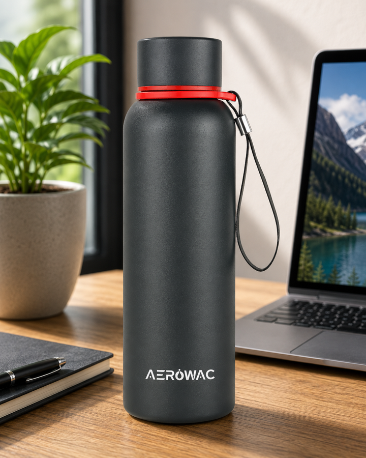 Aerowac Kaia Double Wall Insulated Stainless Steel Bottle | Wide Mouth | Hot &amp; Cold