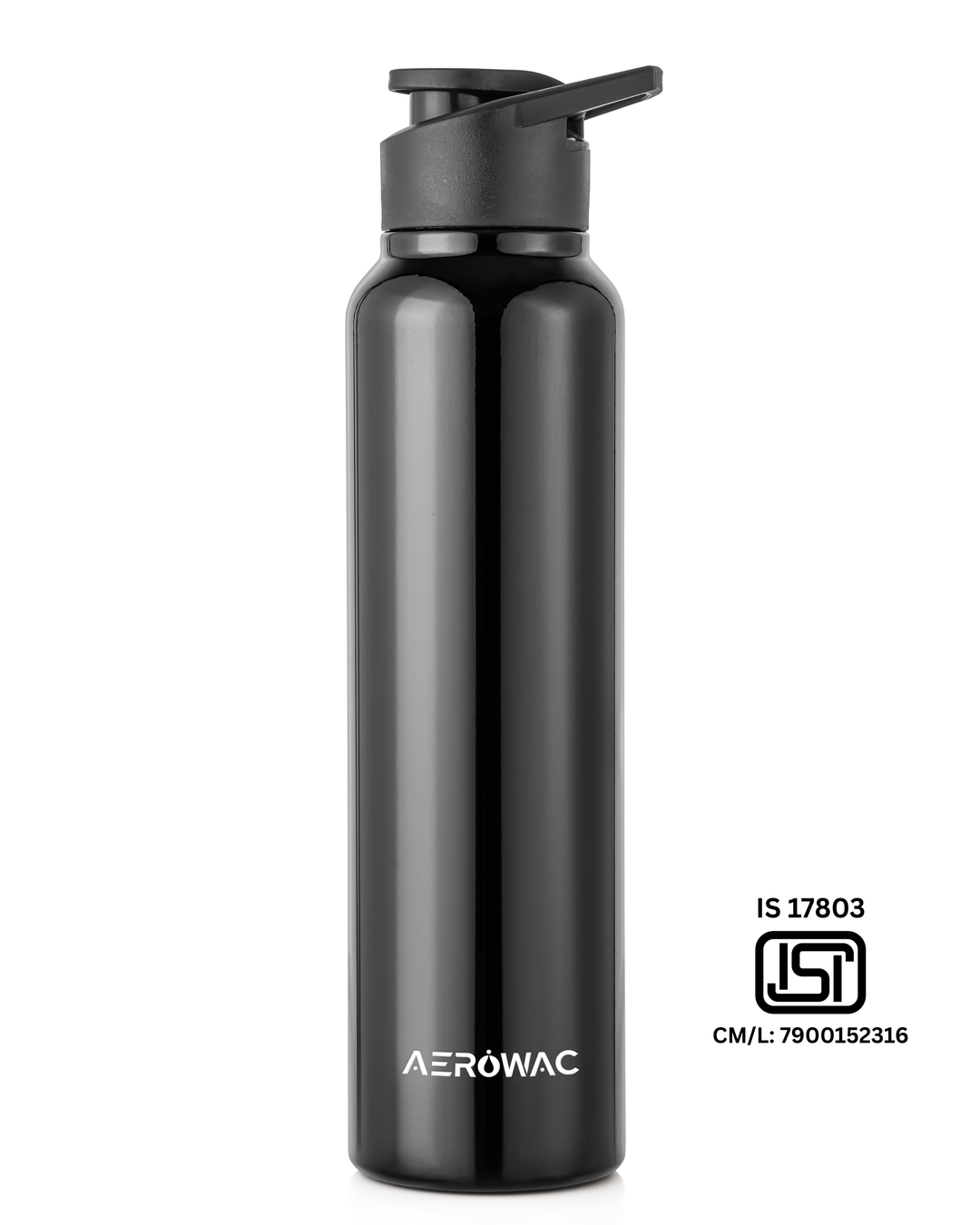 Aerowac Nubo Alpha Stainless Steel | Black Addition | 1000 ml | BPA Free | Leak Proof | Premium Finish